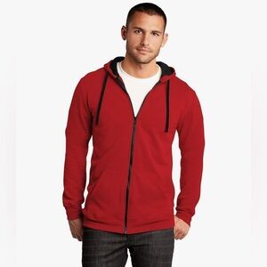 District Men's Young The Concert Fleece Full Zip Hoodie 4XL NWOT Red